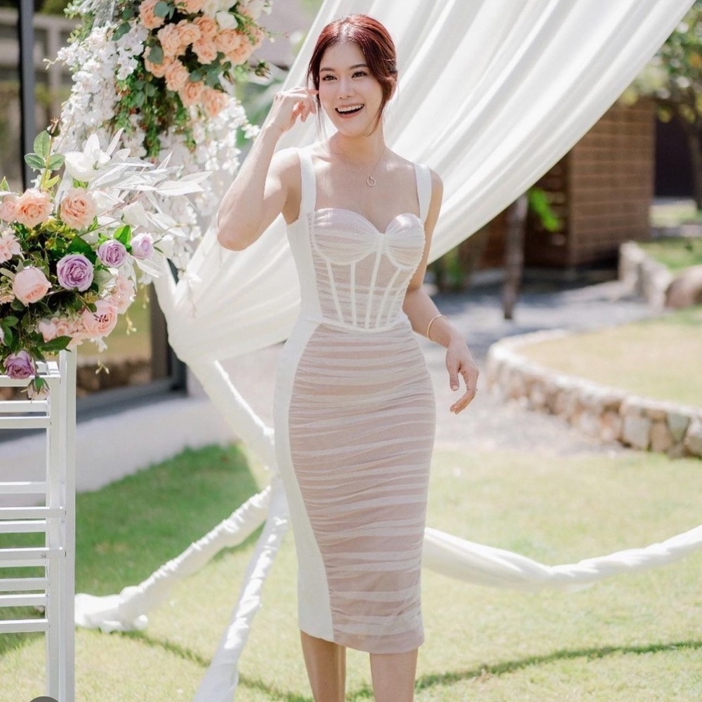 🛑Poem Bangkok off white soft nest dress